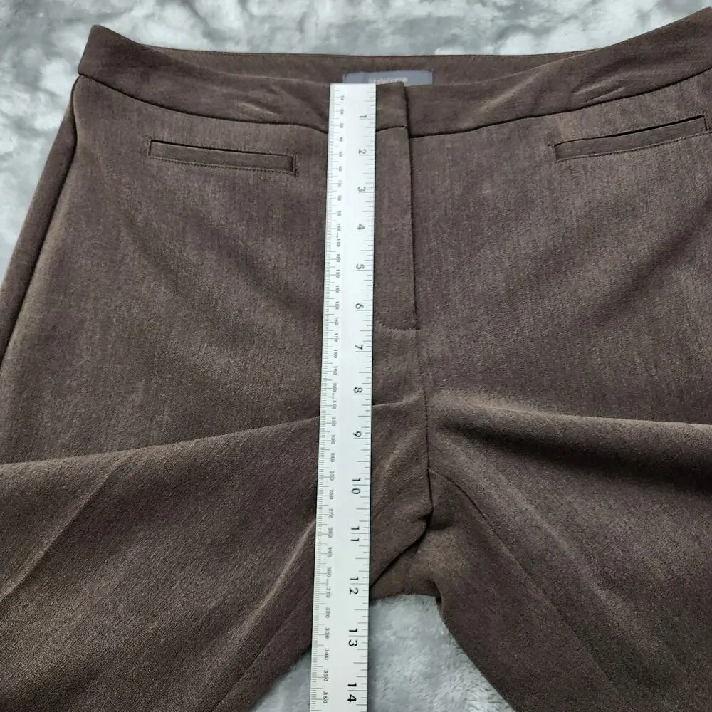 Liz Claiborne Pants Women 10 PETITE Brown Audra High Rise Wide Leg Trouser - Picture 9 of 12